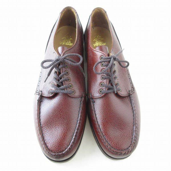 希少 新品 USA製 G.H.Bass&Co. SPORTOCASIN モカシン 10.5D 28.5cm グレインレザー 茶系 デッド ...