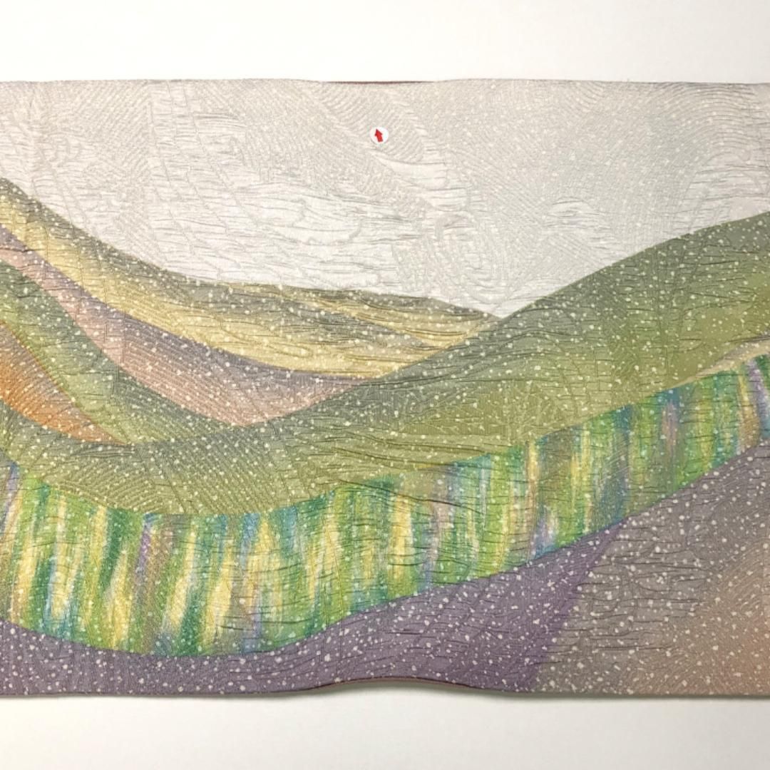 袋帯 鵬翔 博多織唯一の後染 抽象模様 乳白色 O-5456 - メルカリ