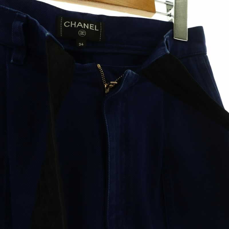 ［美品］シャネル　ネックリボン　オールインワン　ニット　ワイドパンツ　ココマーク シャネル CHANEL P58416V44378 コットン ココマーク マトラッセ