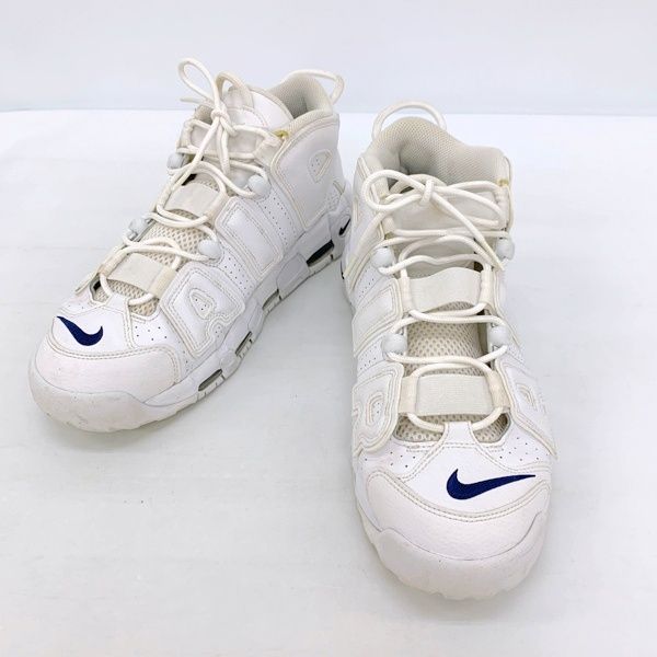 Nike Air More Uptempo ホワイト/ネイビー NIKE AIR MORE UPTEMPO (GS) WHITE/MIDNIGHT NAVY-METALLIC GOLD