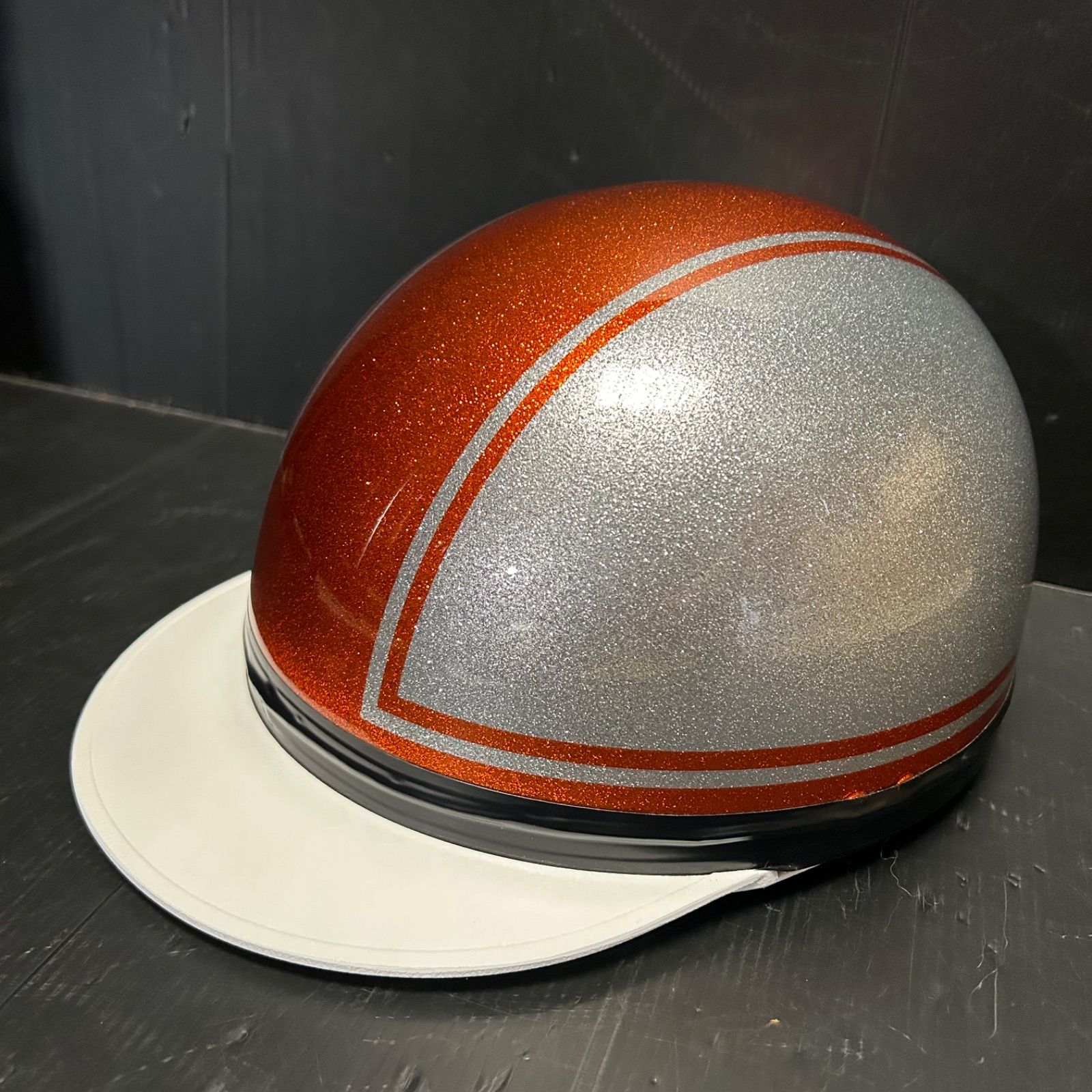 カスタムコルク半キャップ 天空日華流 シルバー オレンジ 新品