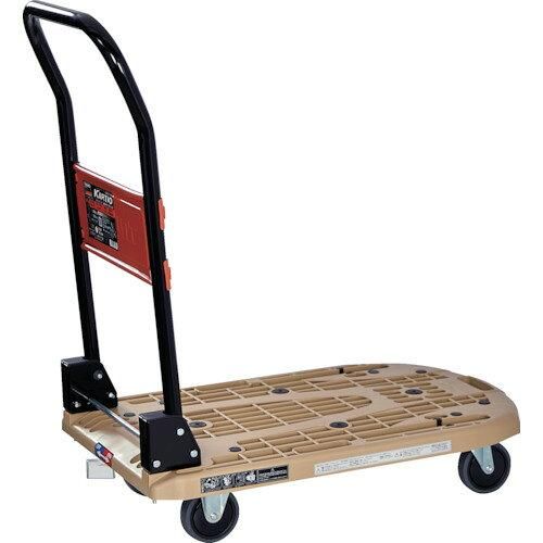 2営業日で発送 TRUSCO トラスコ中山 TRUSCO 樹脂台車 カルティオ 折畳 780X490 ライトサンド 樹脂ストッパー付 MPK720LSJS 8000
