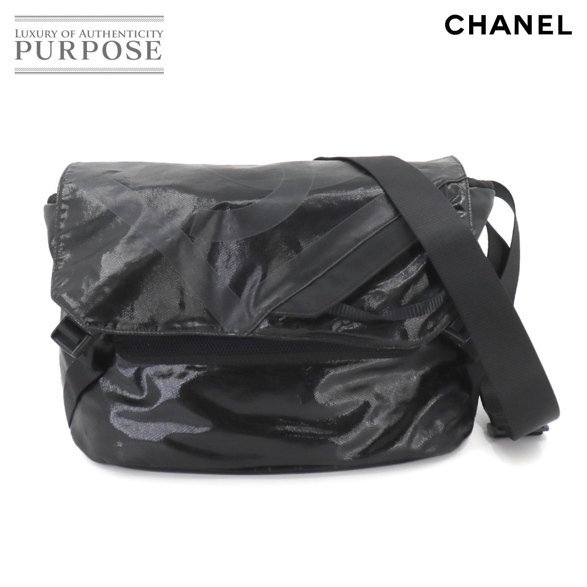 シャネル CHANEL スポーツライン ショルダー バッグ PVC ナイロン 