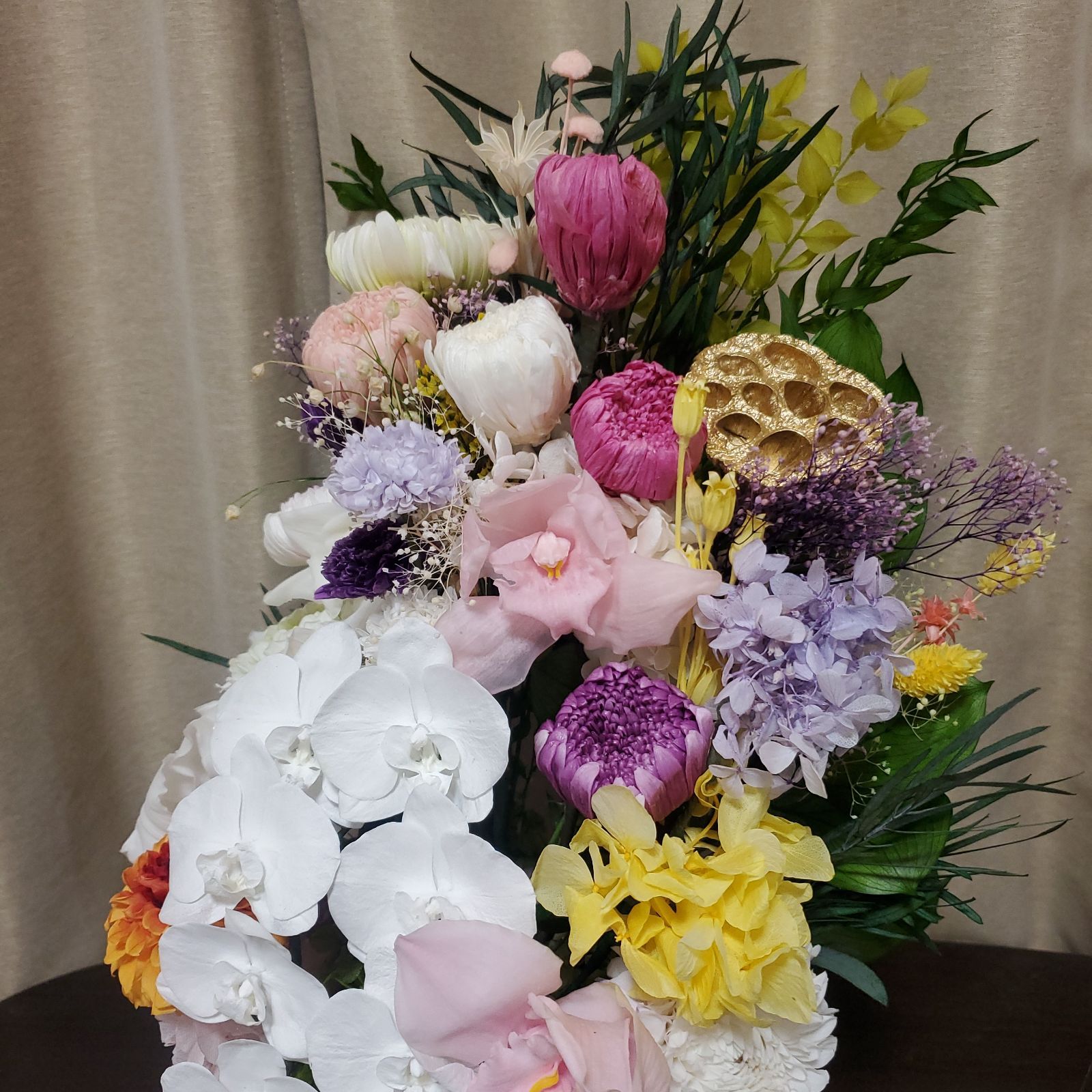 特選  お仏壇用の仏花　お供え花  カサブランカ　プリザーブドフラワー