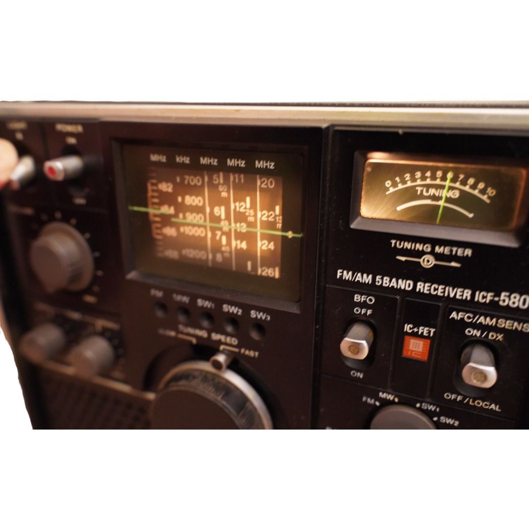 お手頃整備品　SONY スカイセンサー　ICF-5900　純正ACアダプター付 ラジオ・コンポ