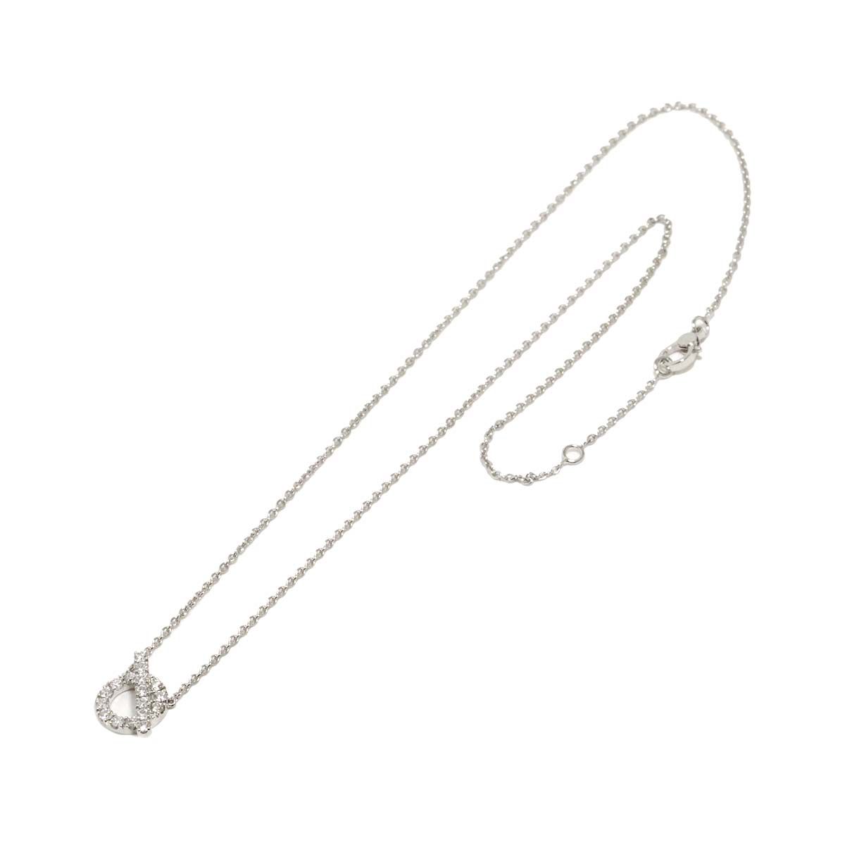 エルメス HERMES フィネス ダイヤ 0.46ct ネックレス 41cm K18 WG  