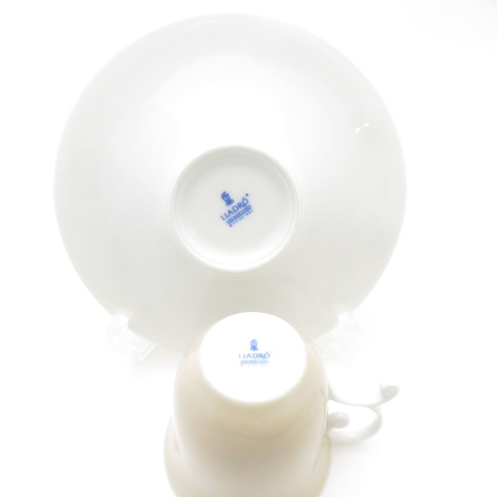 美品 LLADRO リヤドロ アヒル デミタスカップ＆ソーサー あひる 鳥