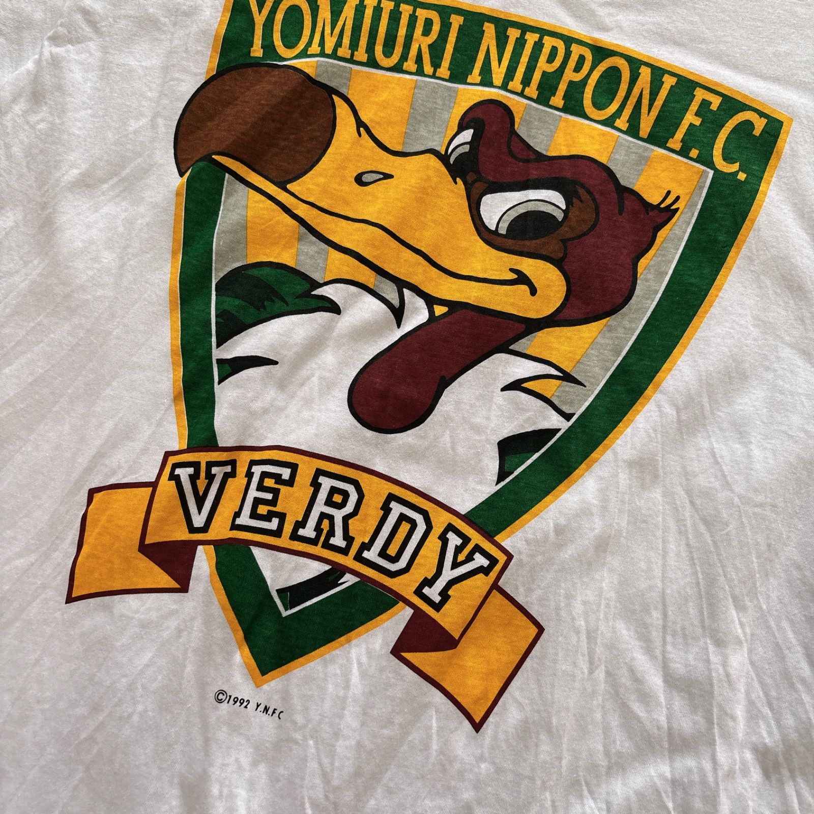 希少 90s 読売ヴェルディ YOMIURI NIPPON F.C. Tシャツ 1992 VERDY