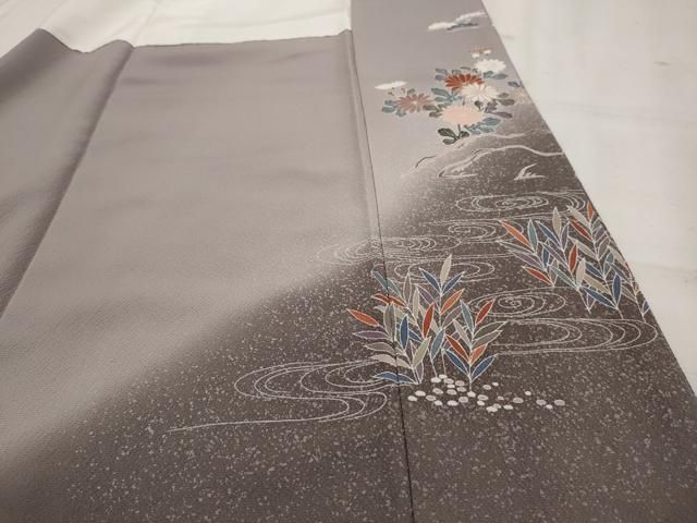 平和屋着物▽訪問着 単衣 芝文 暈し染め 正絹 逸品 DAAX3076az