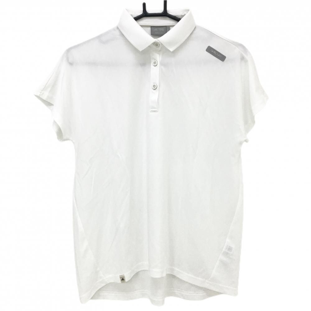 美品】アディダス 半袖ポロシャツ 白 adipure 無地 レディース M/M 