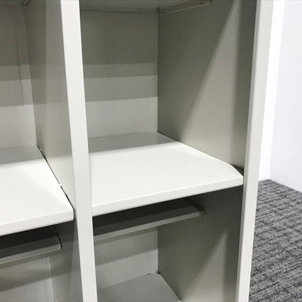 16人用シューズボックス 4列4段 中棚付 コクヨ ナチュラルグレー