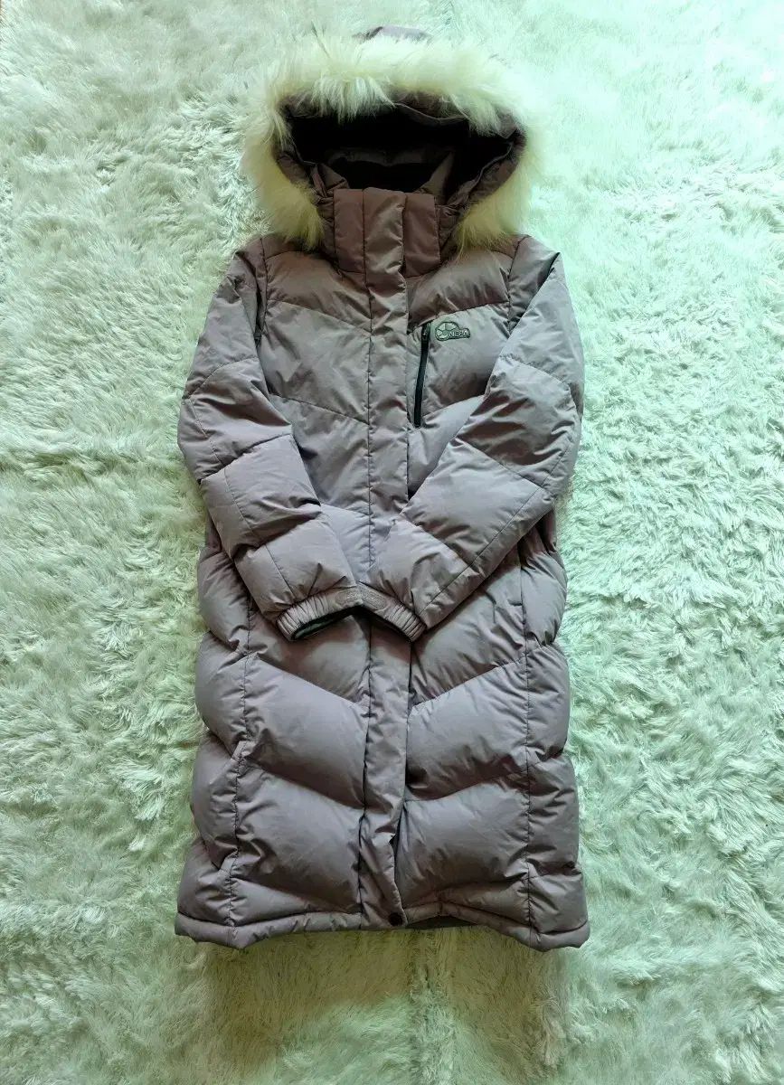 NEPA ネパ フリーミア グースダウン レディース ロング丈ダウンジャケット バイオレット 90