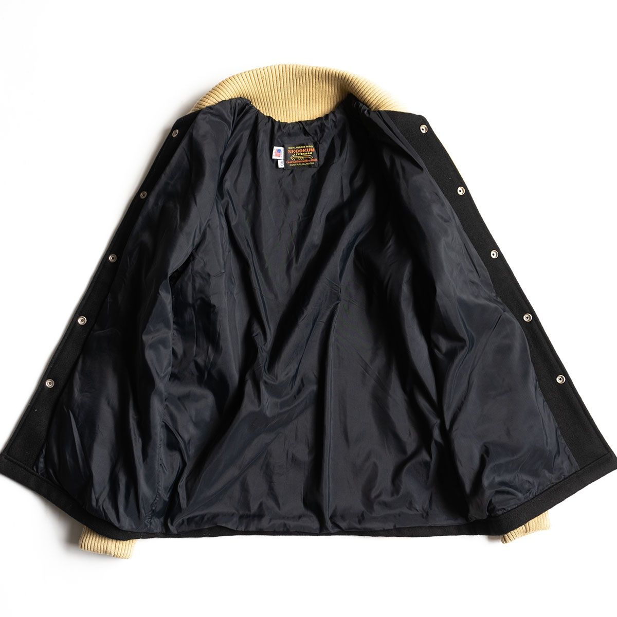 美品】SKOOKUM【メルトン×レザー スタジャン】40 スクーカム
