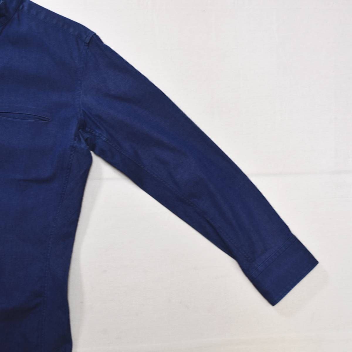 美品『ジュンハシモト』デニムボタンダウンシャツ サイドジャージ インディゴ junhashimoto(ジュンハシモト) SIDE JERSEY SHORT BD SHIRT NAVY