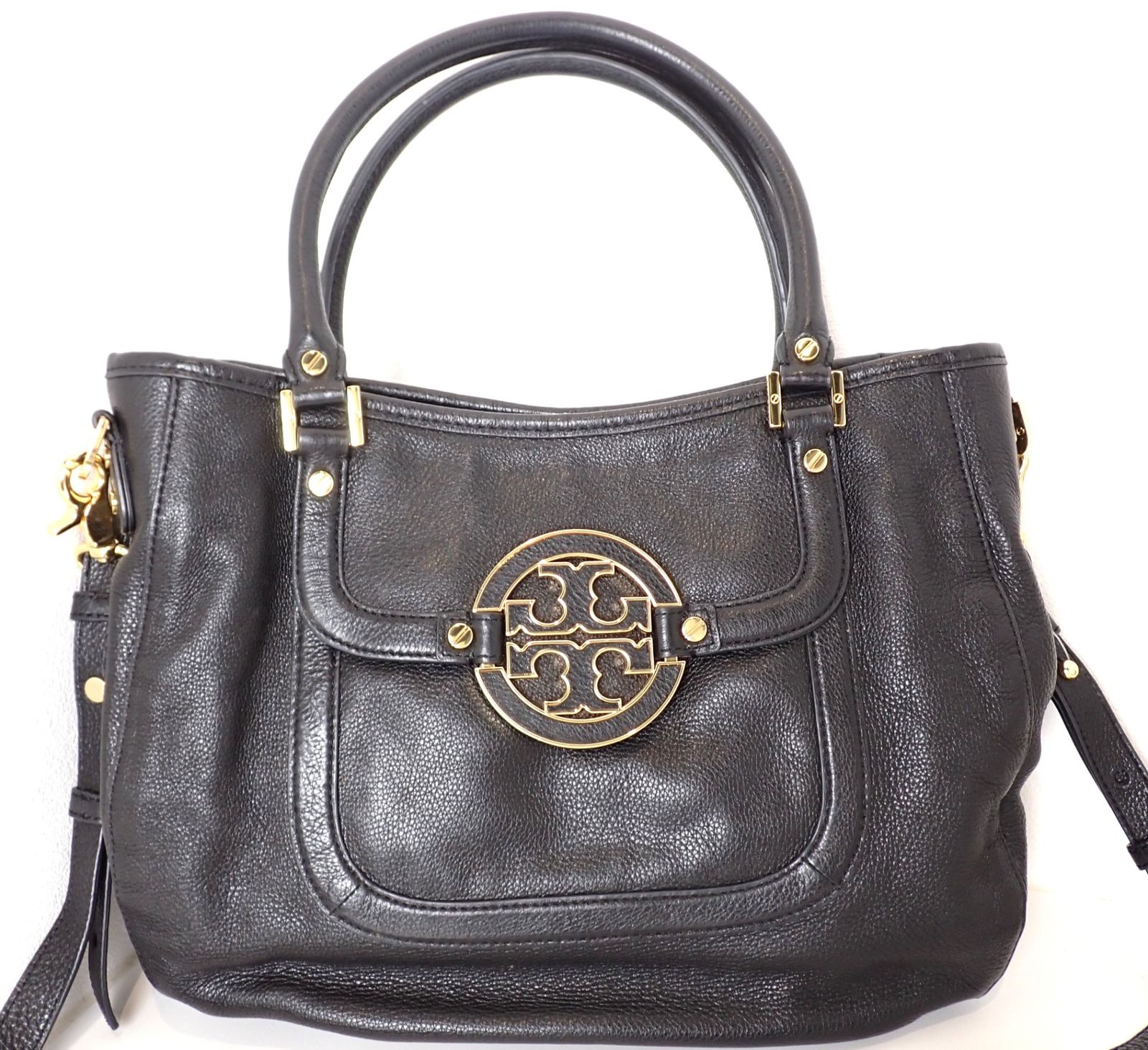 美品 Tory Burch（トリーバーチ)レザー 2way トートバッグ ブラック ショルダーバッグ