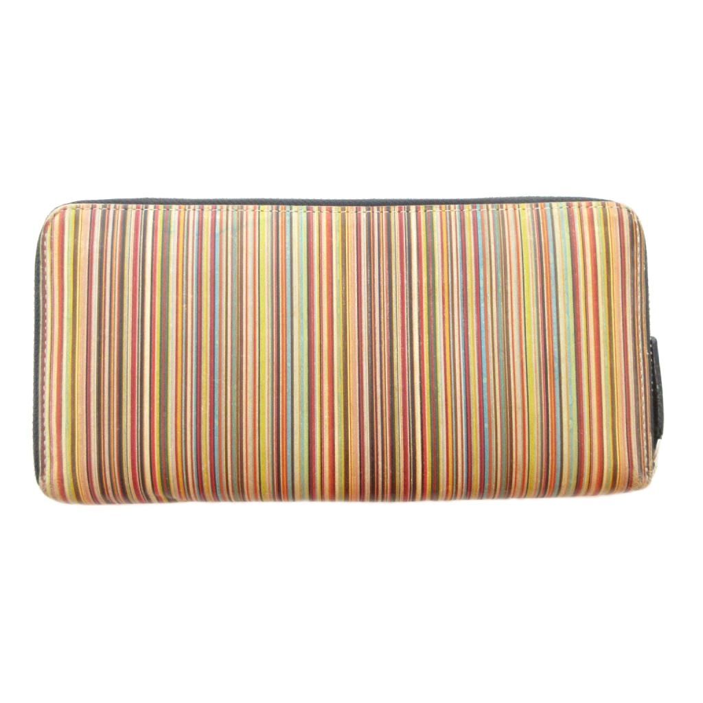 ポールスミス PAUL SMITH 長財布 ウォレット ストライプ レザー