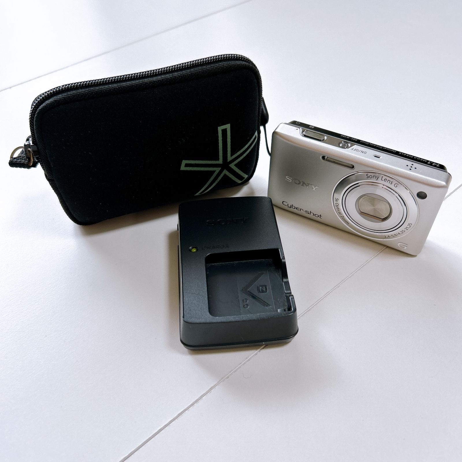 Sony Cyber-shot DSC-W380 Silver Operation Confirmed Digital Camera Charger Included Digital Camera 4GB SD Card Control Number ARCIRA3406