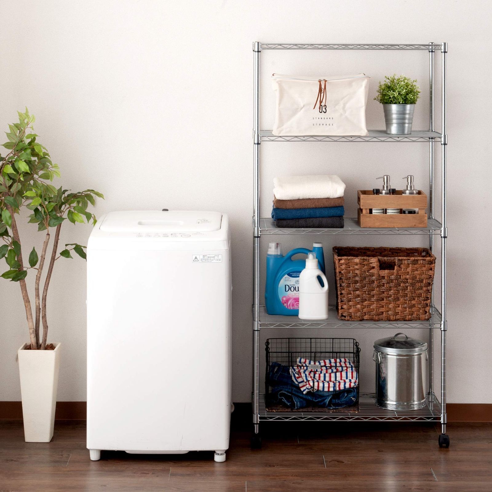 在庫 キッチン ポール径19mmパーツ対応 隙間収納 防錆加工 キャスター付き 頑丈 全体耐荷重400kg 幅75×奥行35×高さ155cm 収納棚 EL19-15755 スリムスチールラック 5段 幅75 システムワイヤーシェルフ ルミナス互換 ドウ NEXPOTALLINN_EU