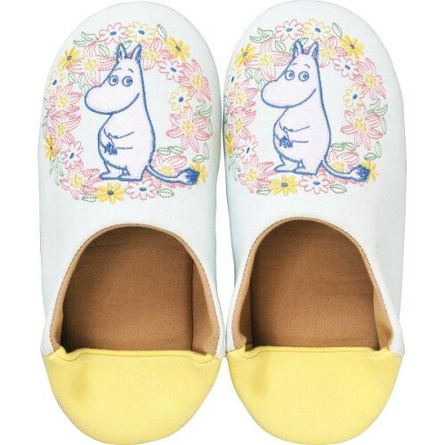 5営業日で発送 丸眞 MOOMIN ムーミン グムーミンとリース ルームシューズ スリッパ 1525003200 入数 3