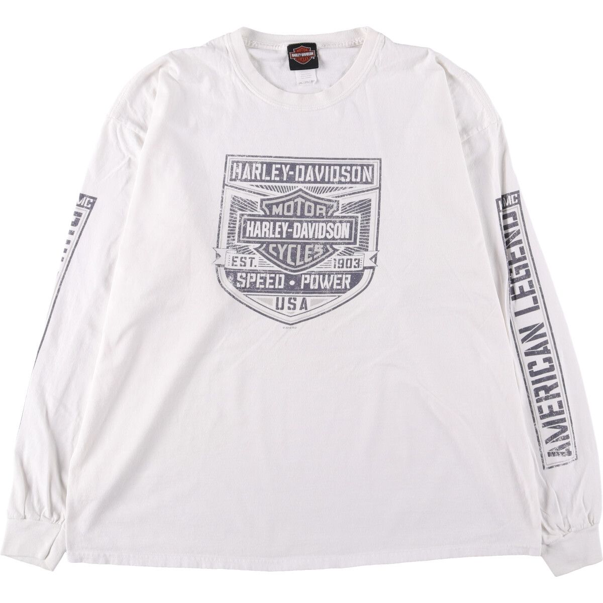 古着 ハーレーダビッドソン Harley-Davidson Harley-Da 鷲柄 イーグル柄 ロングTシャツ ロンT メンズXXL相当|eaa549209