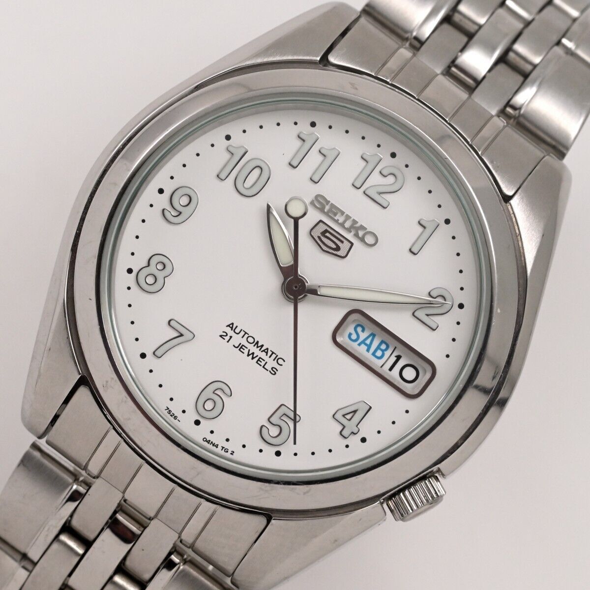 SEIKO】セイコー 5 Automatic 7S26-01V0 Day/Date White dial