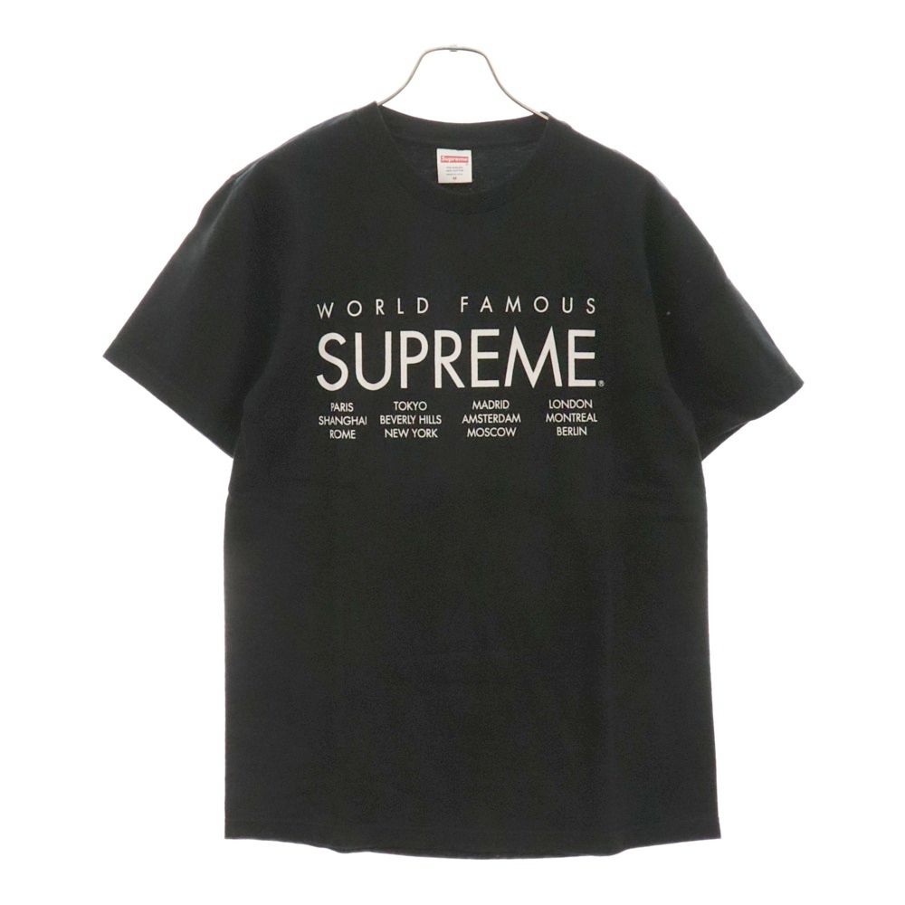 SUPREME (シュプリーム) 15SS International Tee インターナショナル プリント半袖Tシャツ ブラック