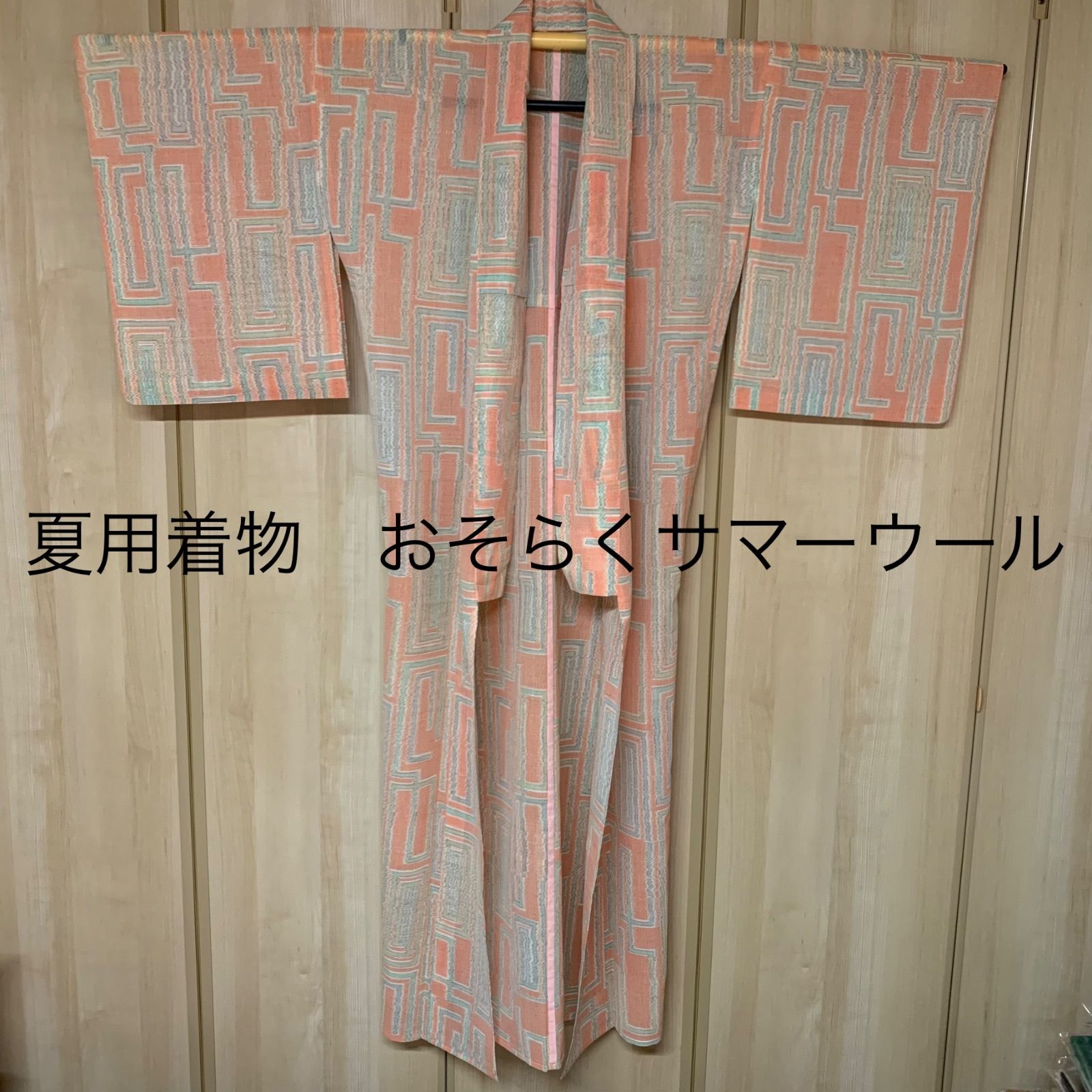 単衣 夏着物 夏用着物 サマーウール 夏用 小紋 as58 - メルカリ