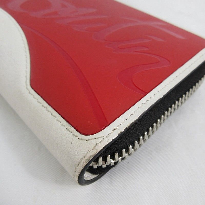 Christian Louboutin クリスチャンルブタン長財布 レッド 中古】 クリスチャンルブタン 二つ折り 長財布 1175077 スタッズ