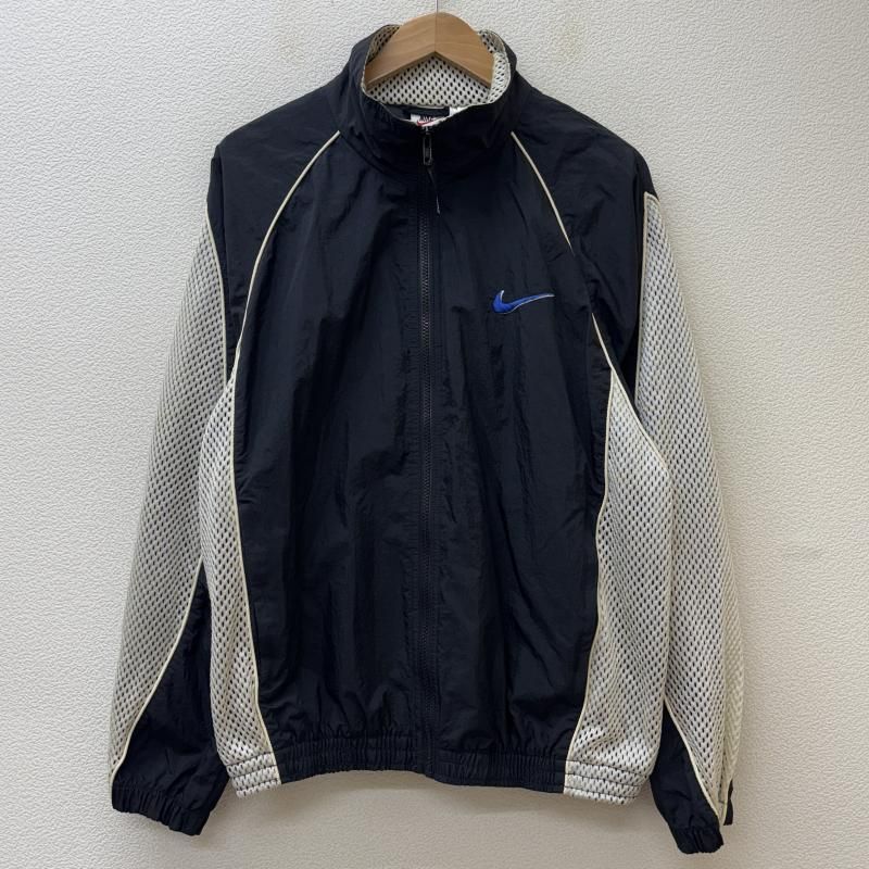 NIKE ナイキ ジャケット、上着 ジャンパー、ブルゾン 90年代 ビンテージ 銀タグ フィリピン製 メッシュ切替 ナイロン トラック ジャケット 黒 ブラック