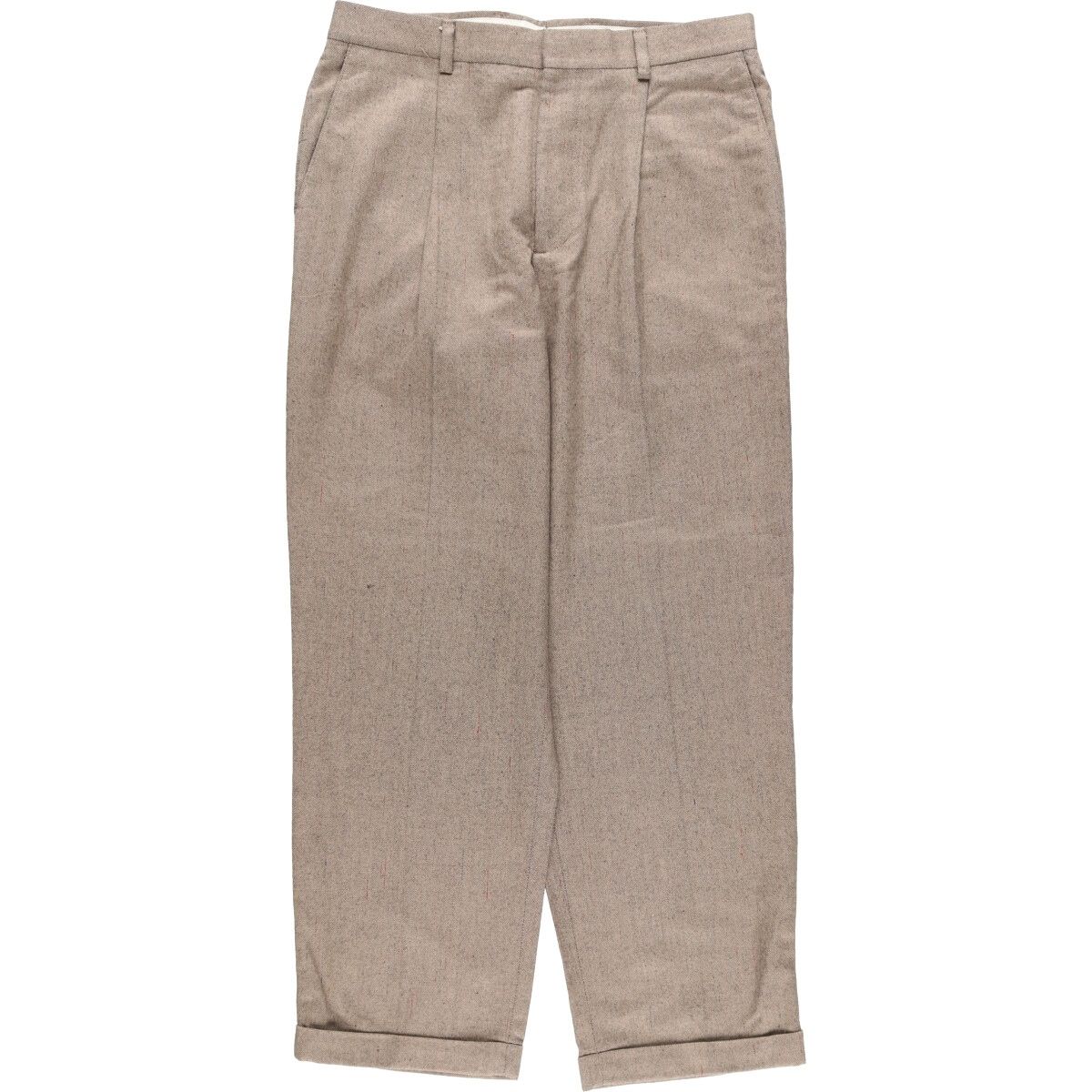 古着 ペリーエリス PERRY ELLIS カラーネップ ワンタック スラックスパンツ メンズw34相当/eaa526003