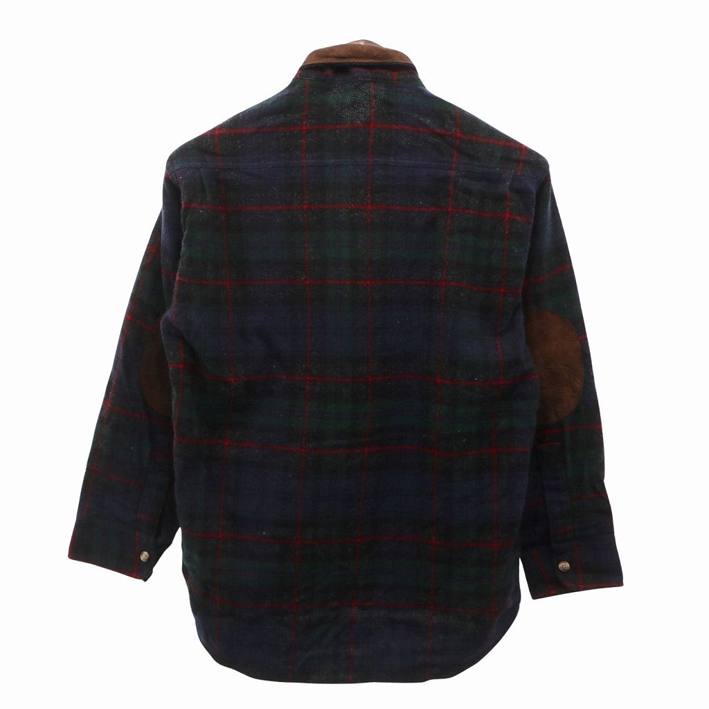 未使用 USA製 古着 80's ウールリッチ エルボーパッチ ウールシャツ 80年代 USA製 WOOLRICH ウールリッチ ウール 長袖シャツ