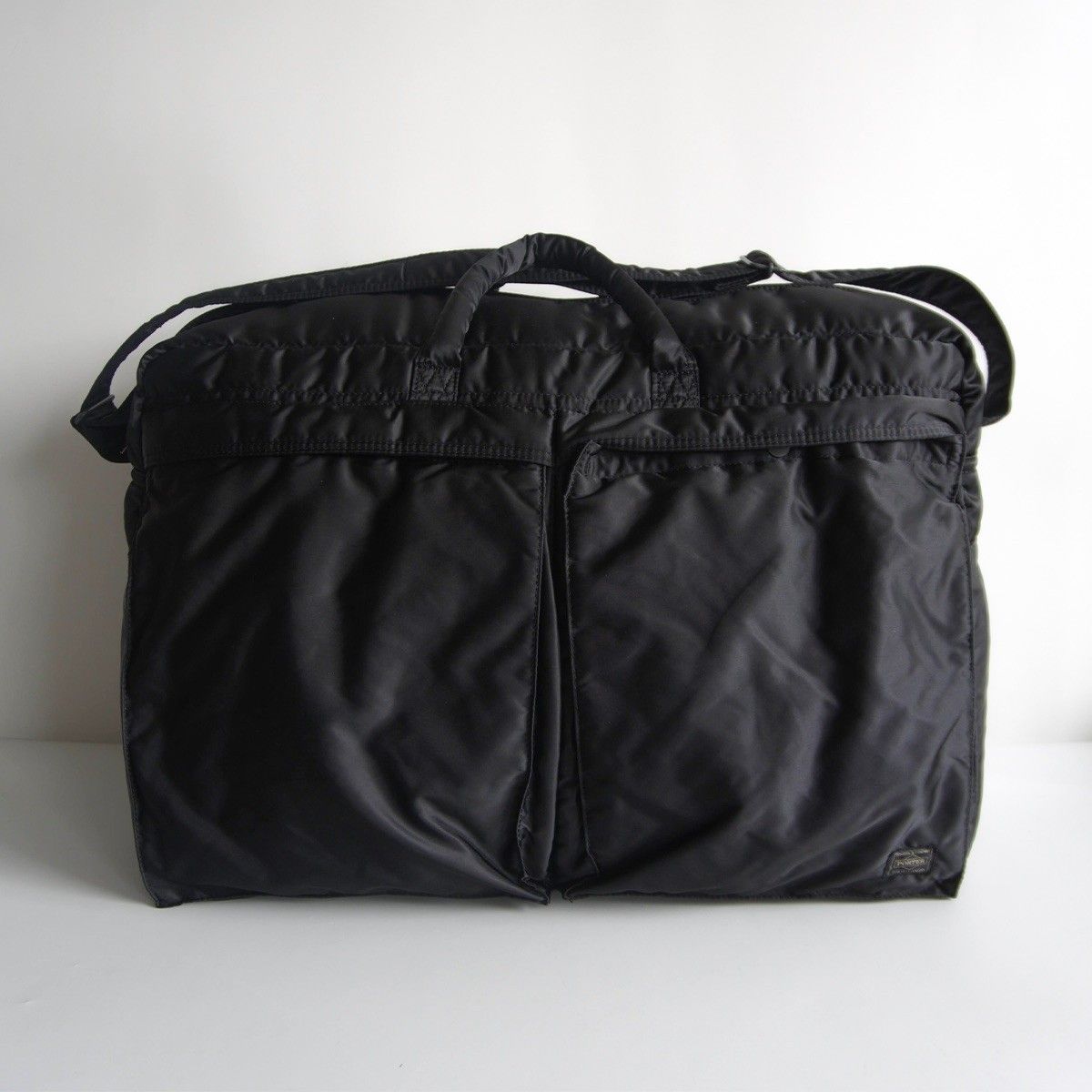 【美品/大容量】PORTER 【タンカー 2WAY ボストン バッグ】ポーター ショルダー ナイロン ブラック TANKER BAG 25100232