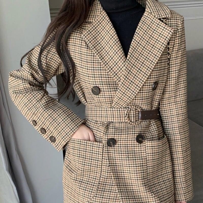 レトロ♡チェック柄 英国風 ♪ジャケット コート チェック柄 レトロ♡チェック柄 英国風 ♪ジャケット コート チェック柄