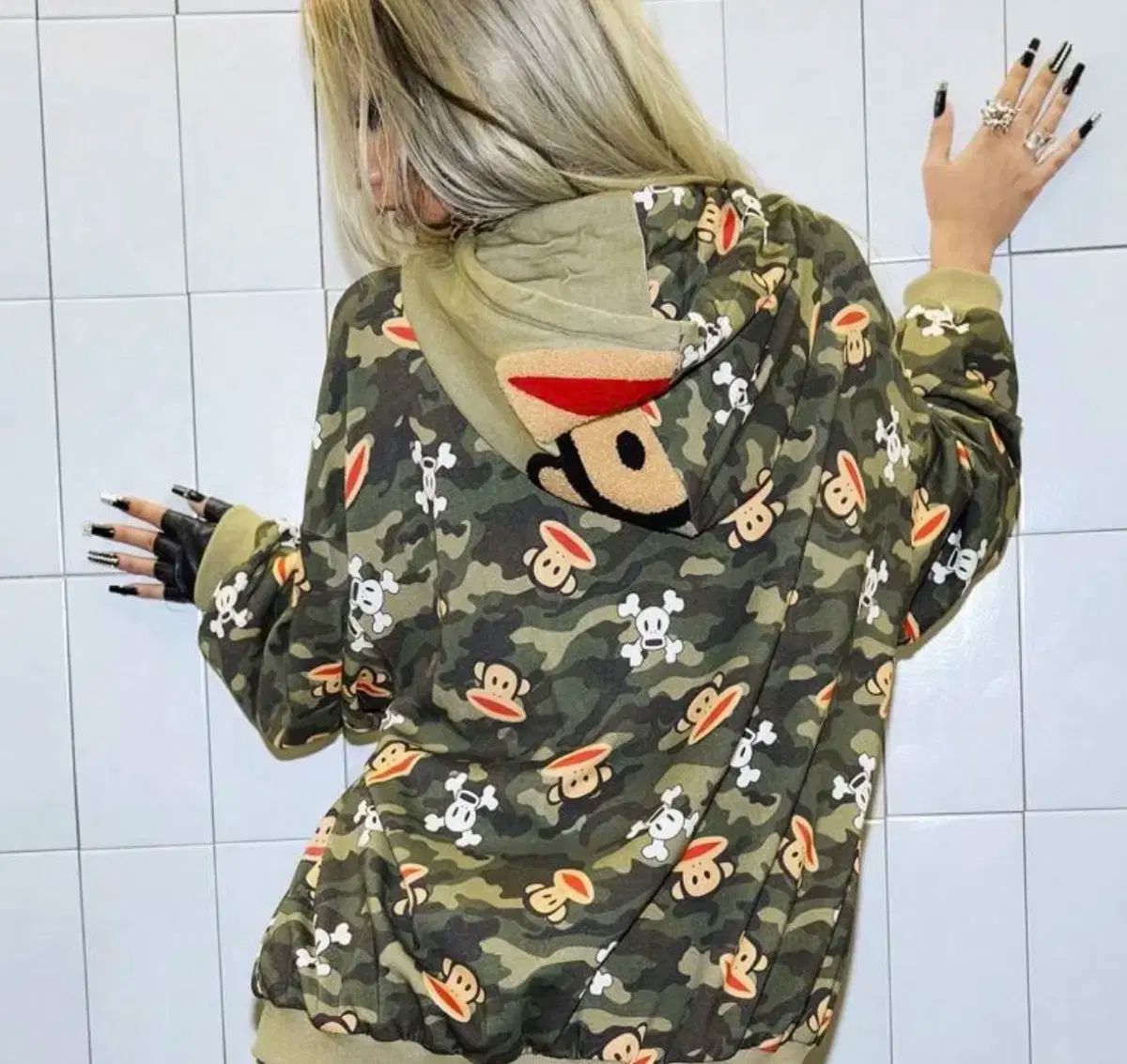 SHEIN ポールフランク フードジップアップ M