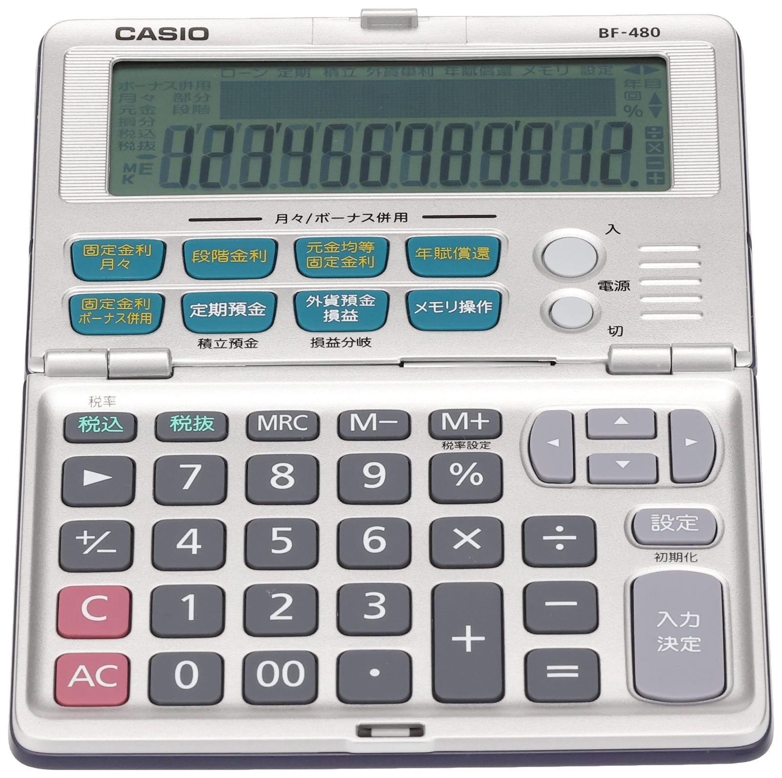 カシオ BF-480-N 金融電卓 折りたたみ手帳タイプ CASIO - 電卓