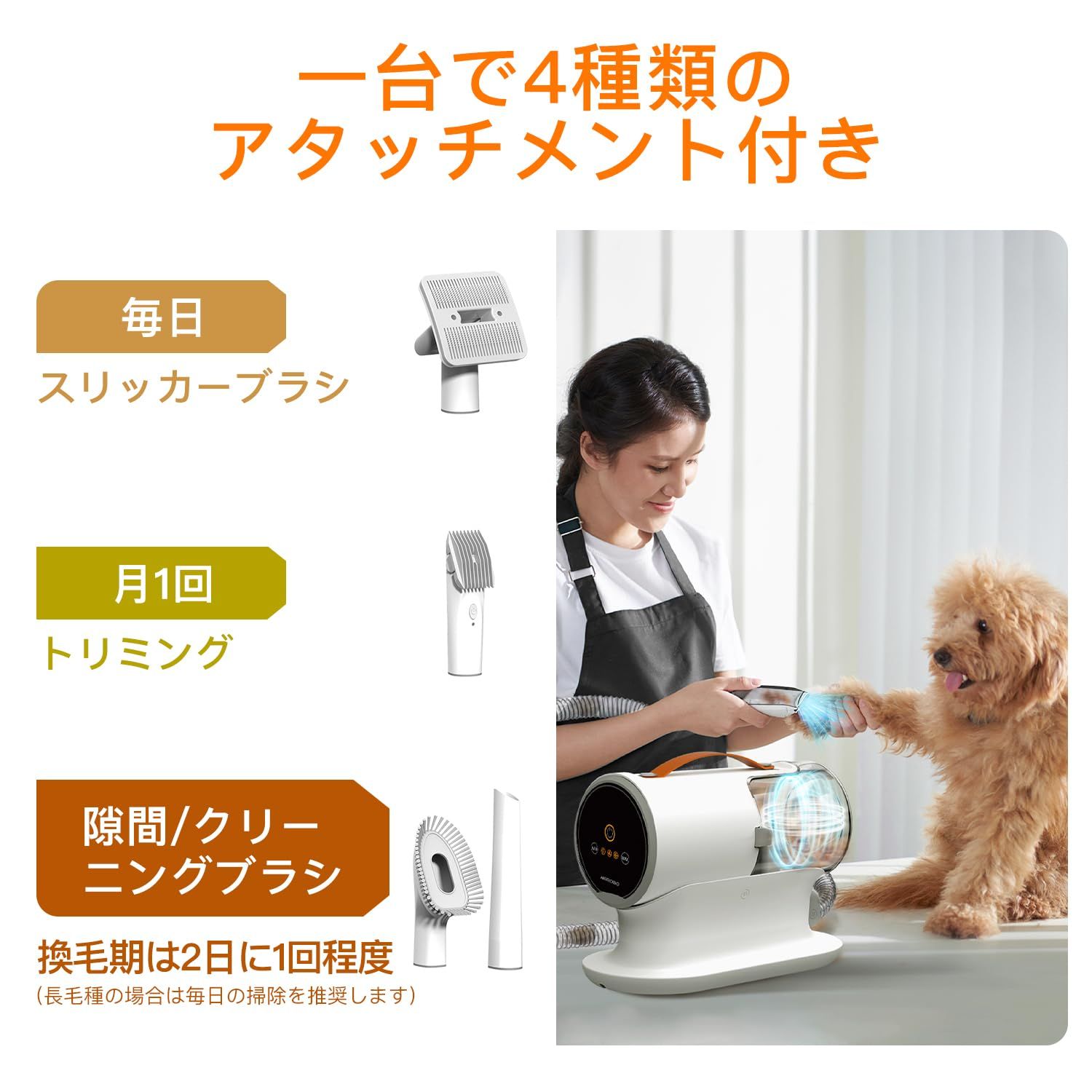 バリカン ペット用セット 12000Pa 超強力吸引 2L大容量 犬
