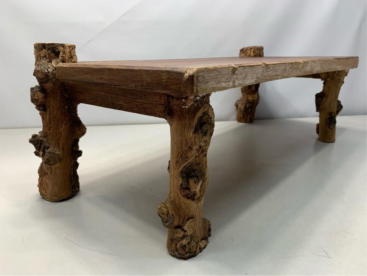 ローテーブル アンティーク ヴィンテージ 座卓 木製 インテリア 花台 昭和レトロ コーヒーテーブル A9717B16