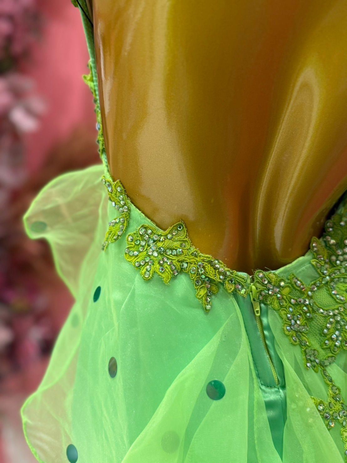 ジャンティ社製社交ダンスドレス 緑色 レース グリーン レース ダンスドレス Amazon.co.jp: ZX レディース