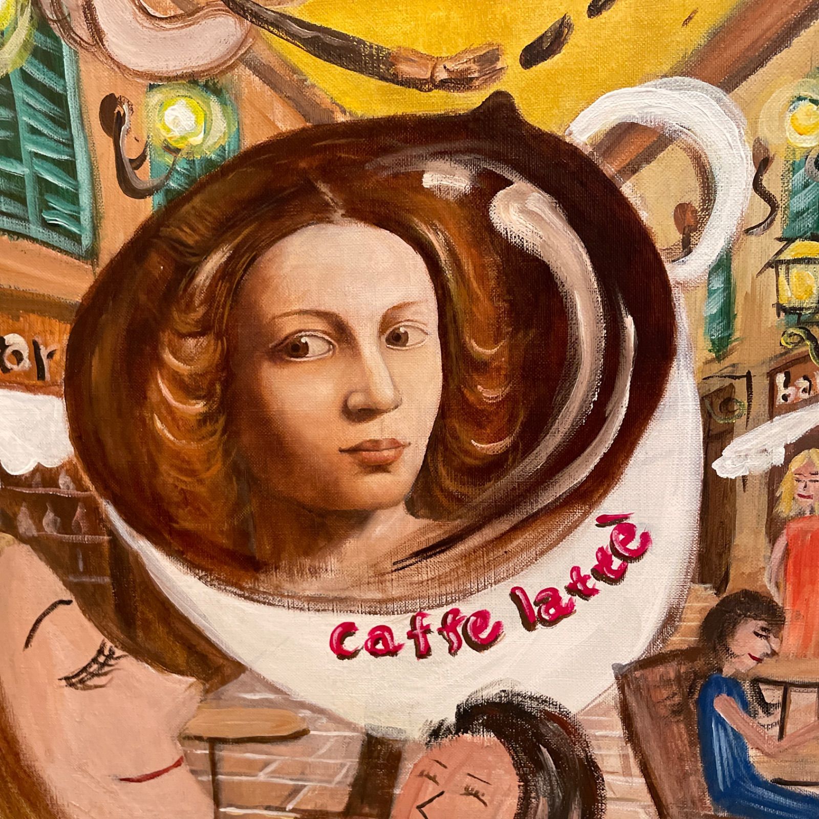 肉筆☆油絵☆F10☆『我はでくなりつかわれてをどるなり』 肉筆☆油絵☆F10☆『我はでくなりつかわれてをどるなり』