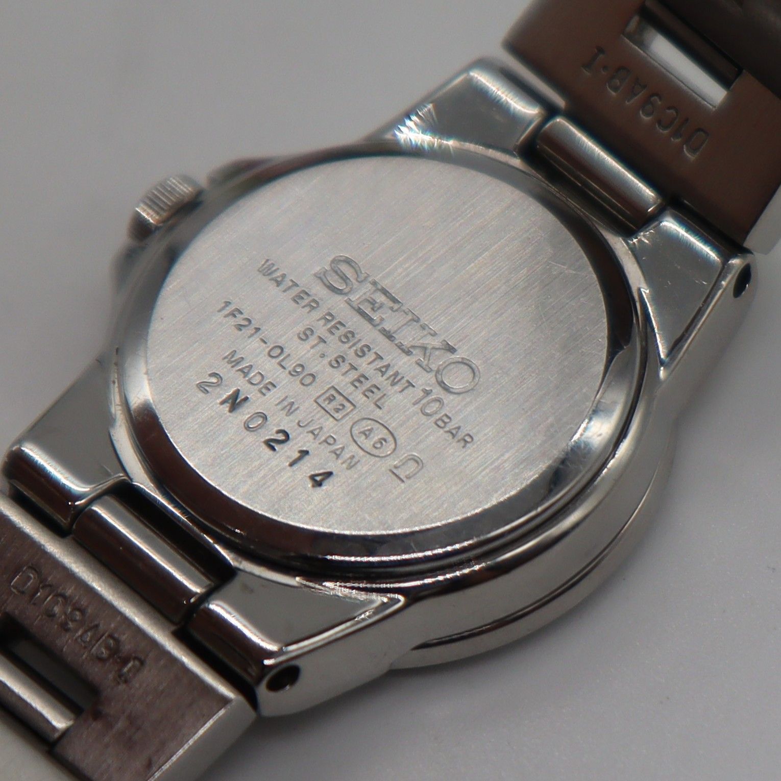電池新品 SEIKO セイコー ルキア 1F21-0L90 クォーツ 10Pダイヤ ピンク