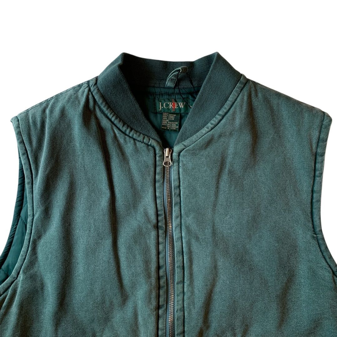 90年代 J.CREW 中綿キルティングベスト 巨人タグ M グリーン - メルカリ