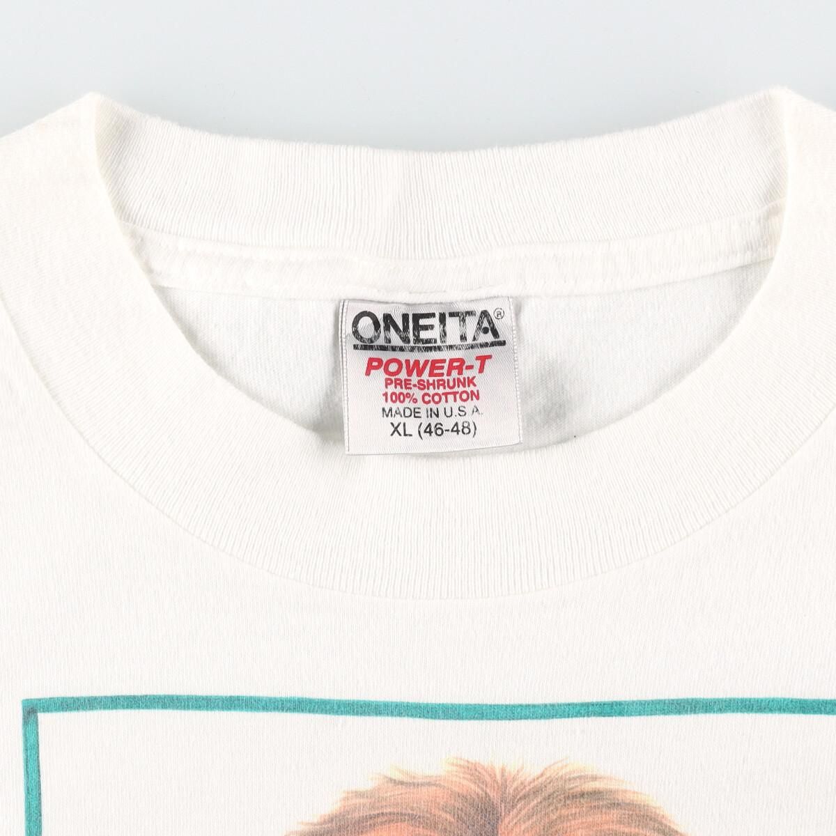 古着 90年代 ONEITA 犬柄 アニマルTシャツ USA製 メンズXL