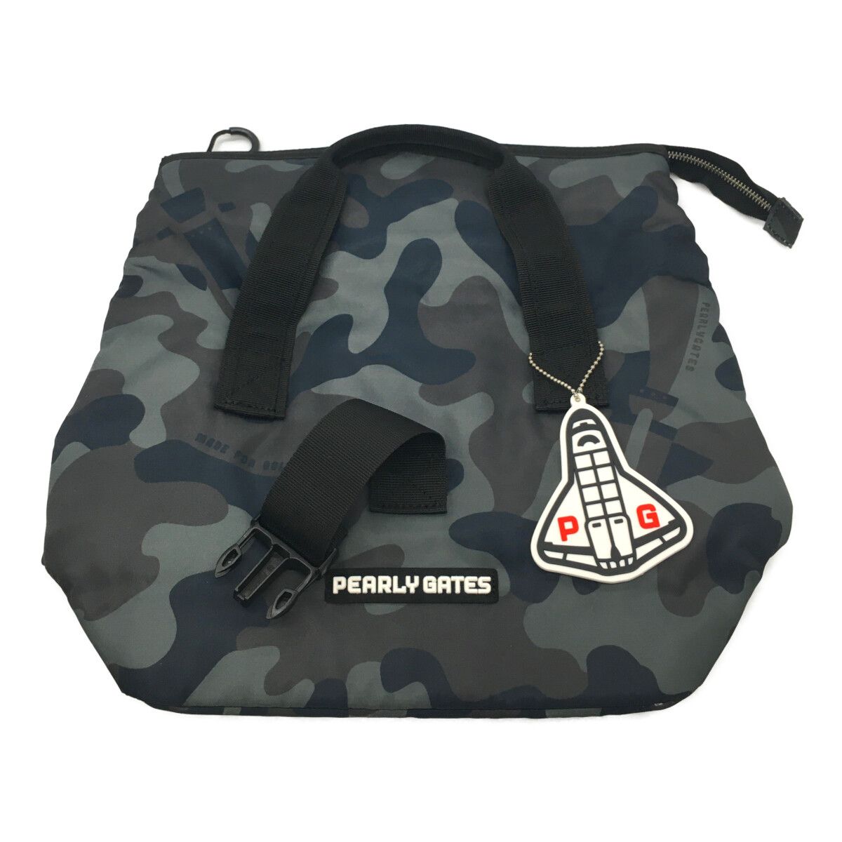 PEARLY GATES 迷彩バッグ カートバッグ　ラウンドバッグ 中古 パーリーゲイツ PEARLY GATES カートバッグ グリーン系 ラウンド