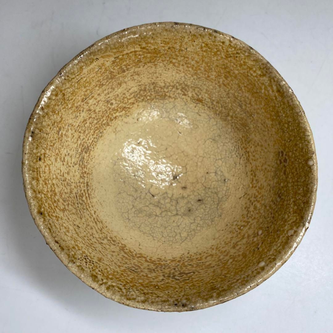 常連の 名工 佐久間芳丘 雨漏手 茶碗 直径14.8㎝ タコサ東な6-1004 2F