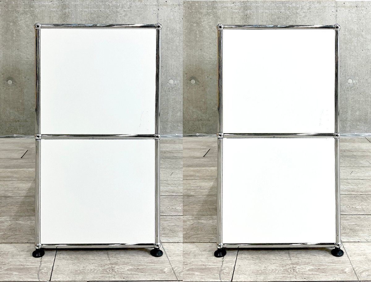 2連２段キャビネット ピュアホワイト