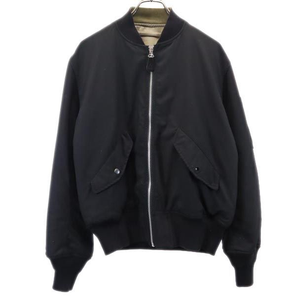 アルファインダストリーズ リバーシブル フライトジャケット 36 ブラック ALPHA INDUSTRIES INC メンズ 古着 【231222】
