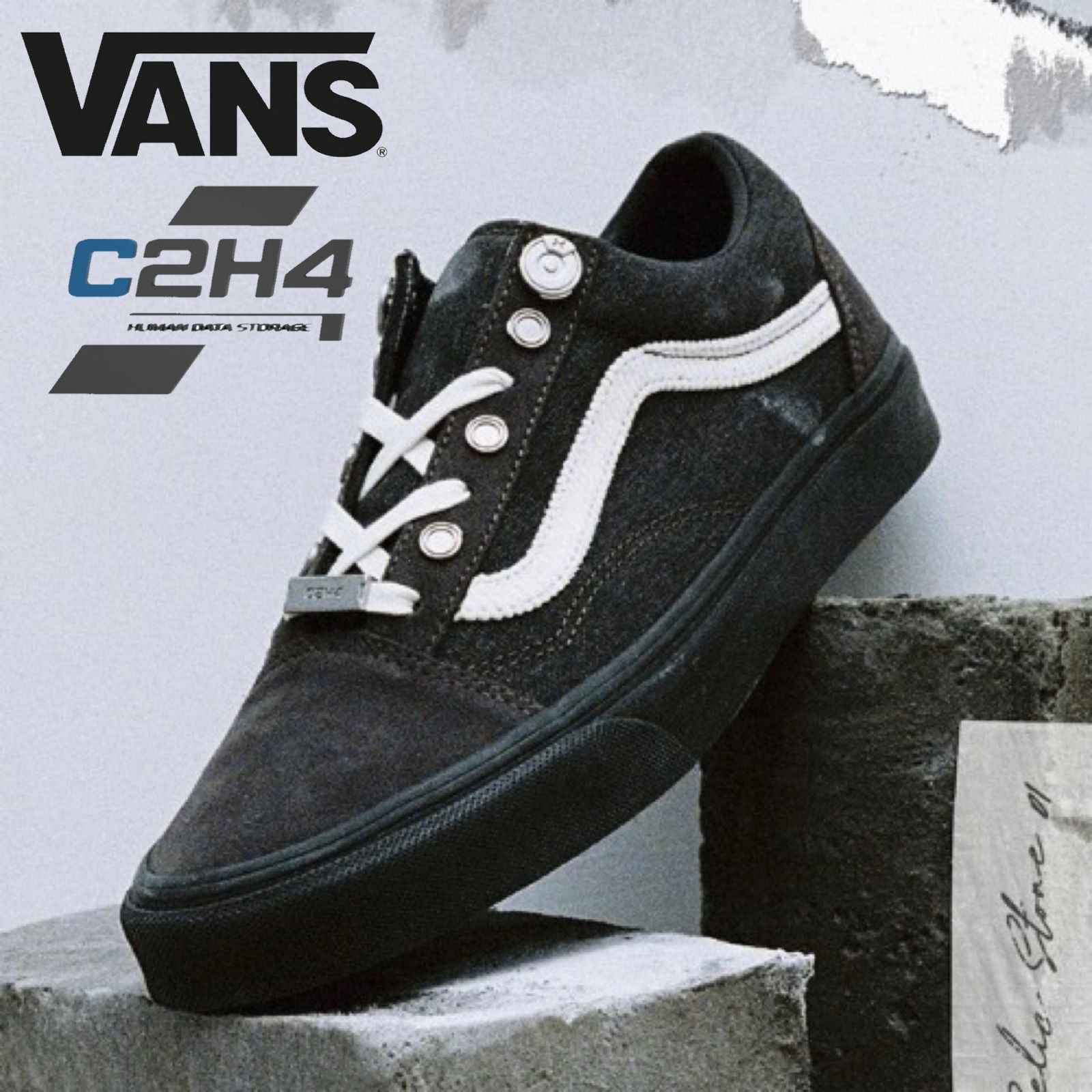 新品】Vans C2H4 コラボ バンズ オールドスクール ブラック - メルカリ