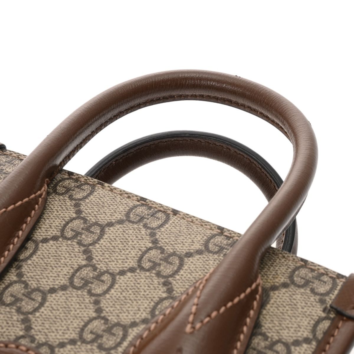 グッチ インターロッキングG ミニトート 2WAY ベージュ/ブラウン