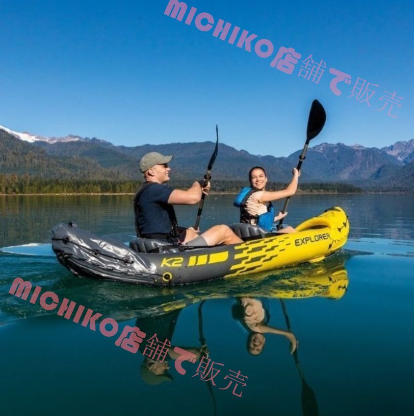 豪華セット 高品質 シングル ダブル ゴムボート カヤック インフレータブル ボート 厚手 頑丈 釣りボート