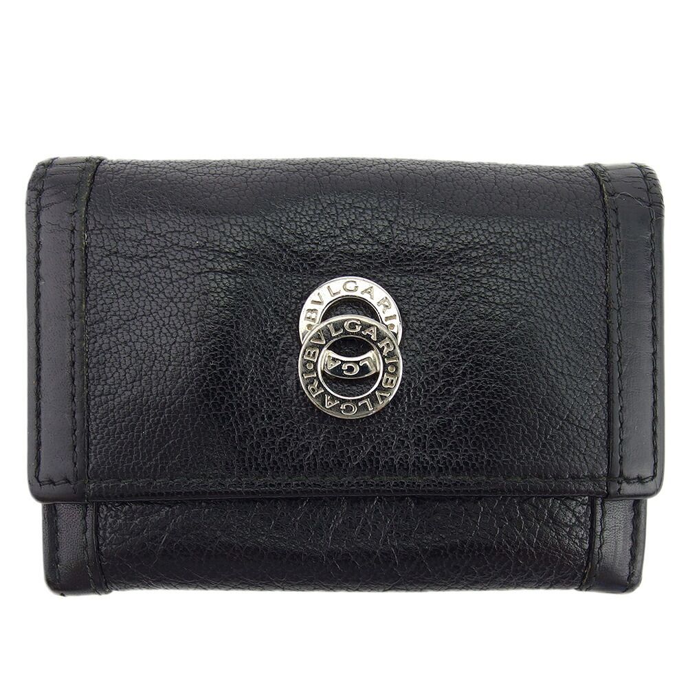 ブルガリ BVLGARI コインケース ドッピオトンド ブラック メンズ
